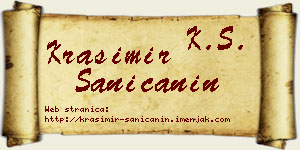 Krasimir Saničanin vizit kartica